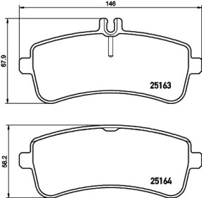 HELLA PAGID 8db355021521 -  Комплект тормозных колодок, дисковый тормоз